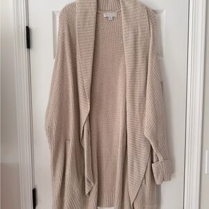 Barefoot Dreams Cozy Beige Knit Cardigan
